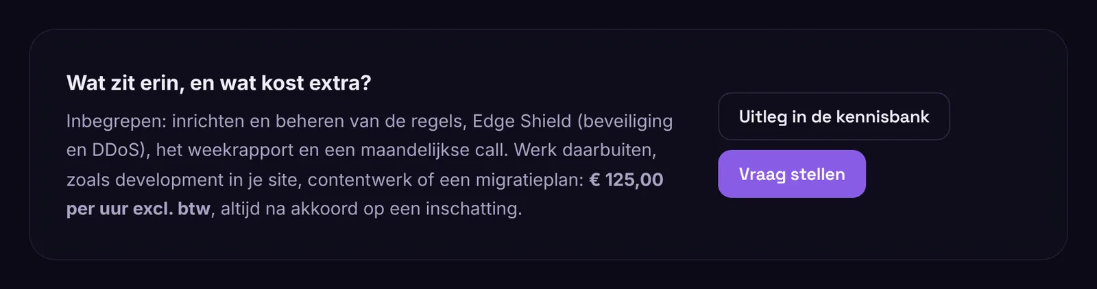 Uitleg over wat er in het pakket zit