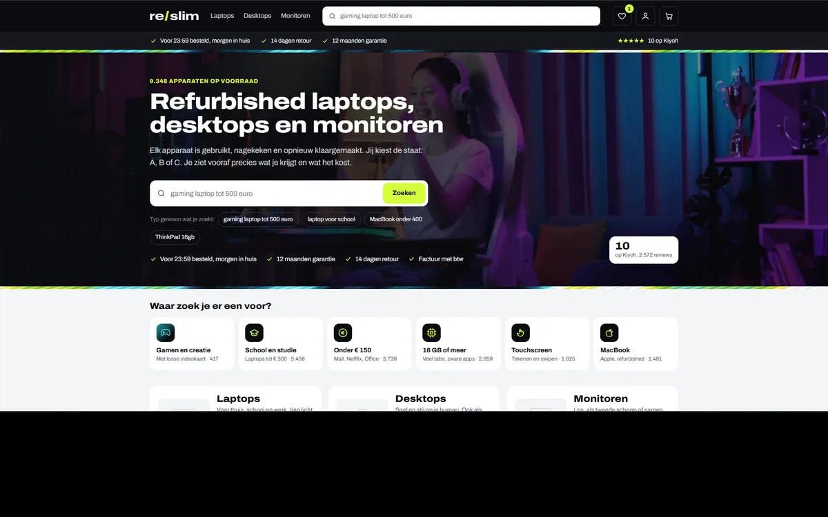 Homepage van Reslim